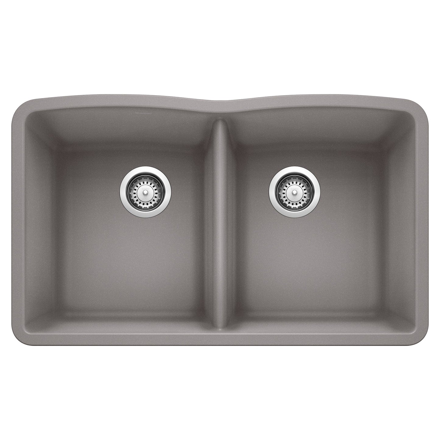 BLANCO 440183 Diamond Equal Double Bowl Kitchen Sink - Metallic Gray