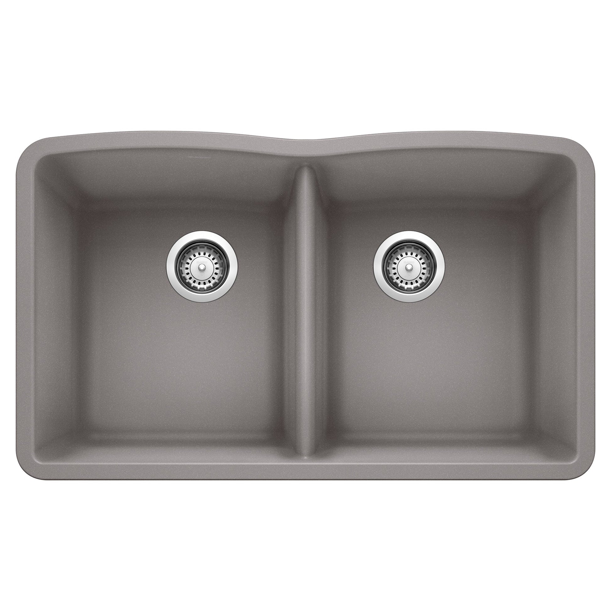 BLANCO 440183 Diamond Equal Double Bowl Kitchen Sink - Metallic Gray