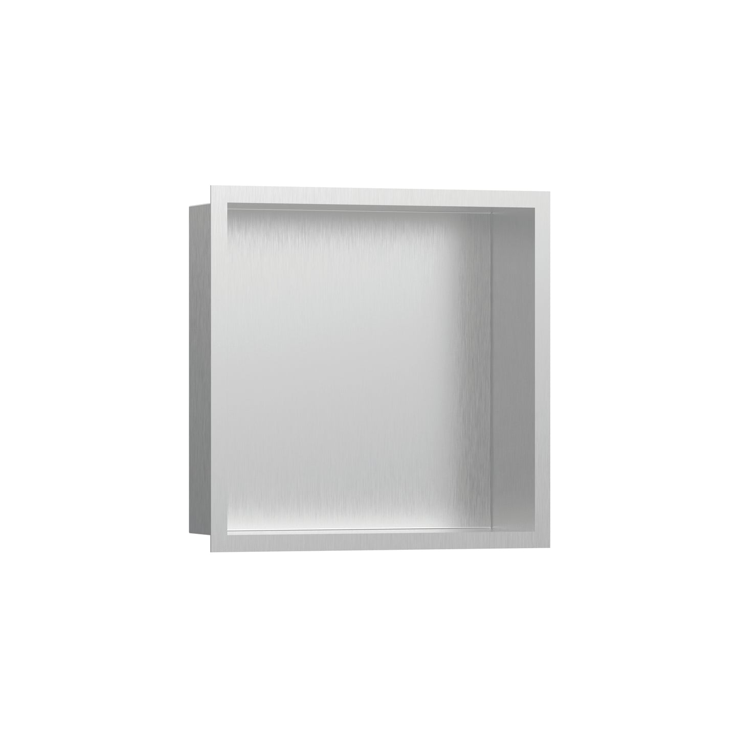 hansgrohe XtraStoris Individual Wall Niche Brushed Stainless Steel with Design Frame 12"x 12"x 4"