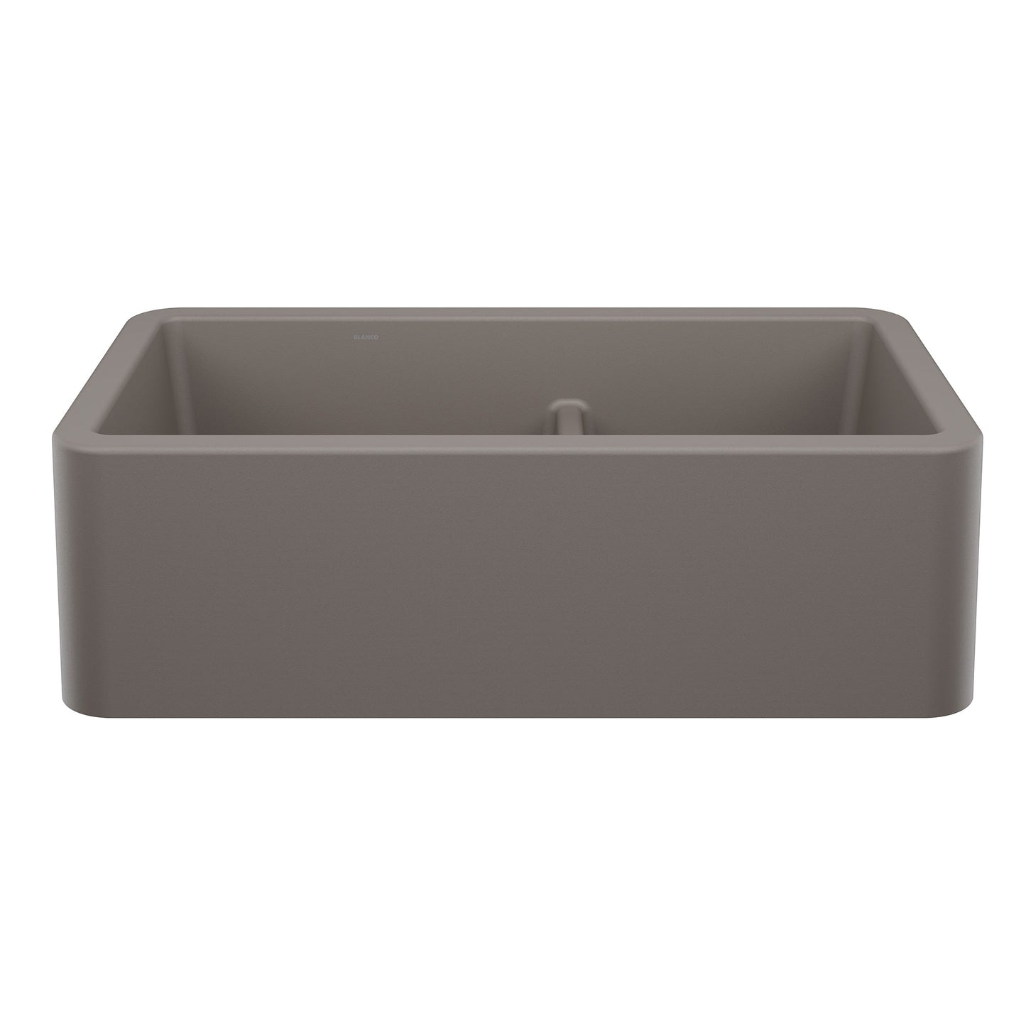 BLANCO 443115 Ikon 33" Apron Double Bowl Farmhouse Sink with Low Divide  - Volcano Gray