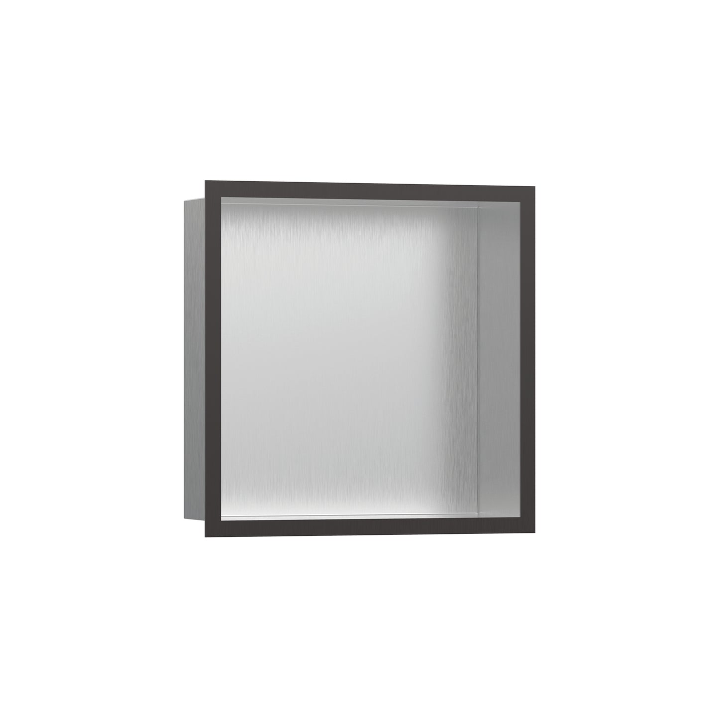 hansgrohe XtraStoris Individual Wall Niche Brushed Stainless Steel with Design Frame 12"x 12"x 4"