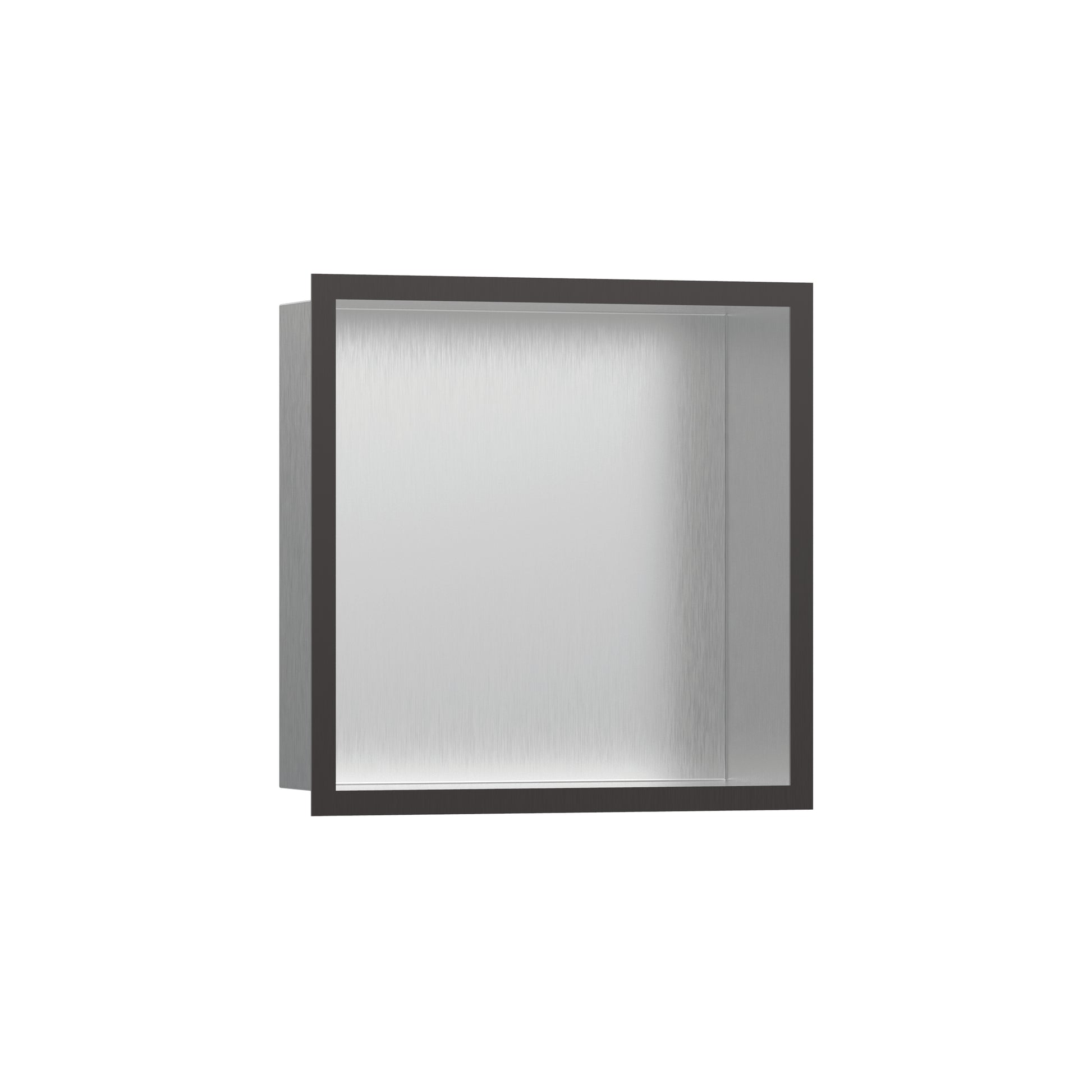 hansgrohe XtraStoris Individual Wall Niche Brushed Stainless Steel with Design Frame 12"x 12"x 4"