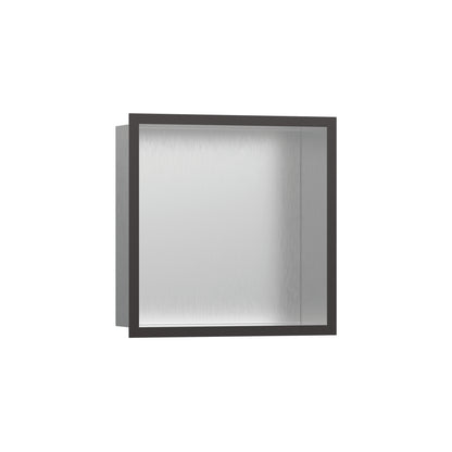 hansgrohe XtraStoris Individual Wall Niche Brushed Stainless Steel with Design Frame 12"x 12"x 4"