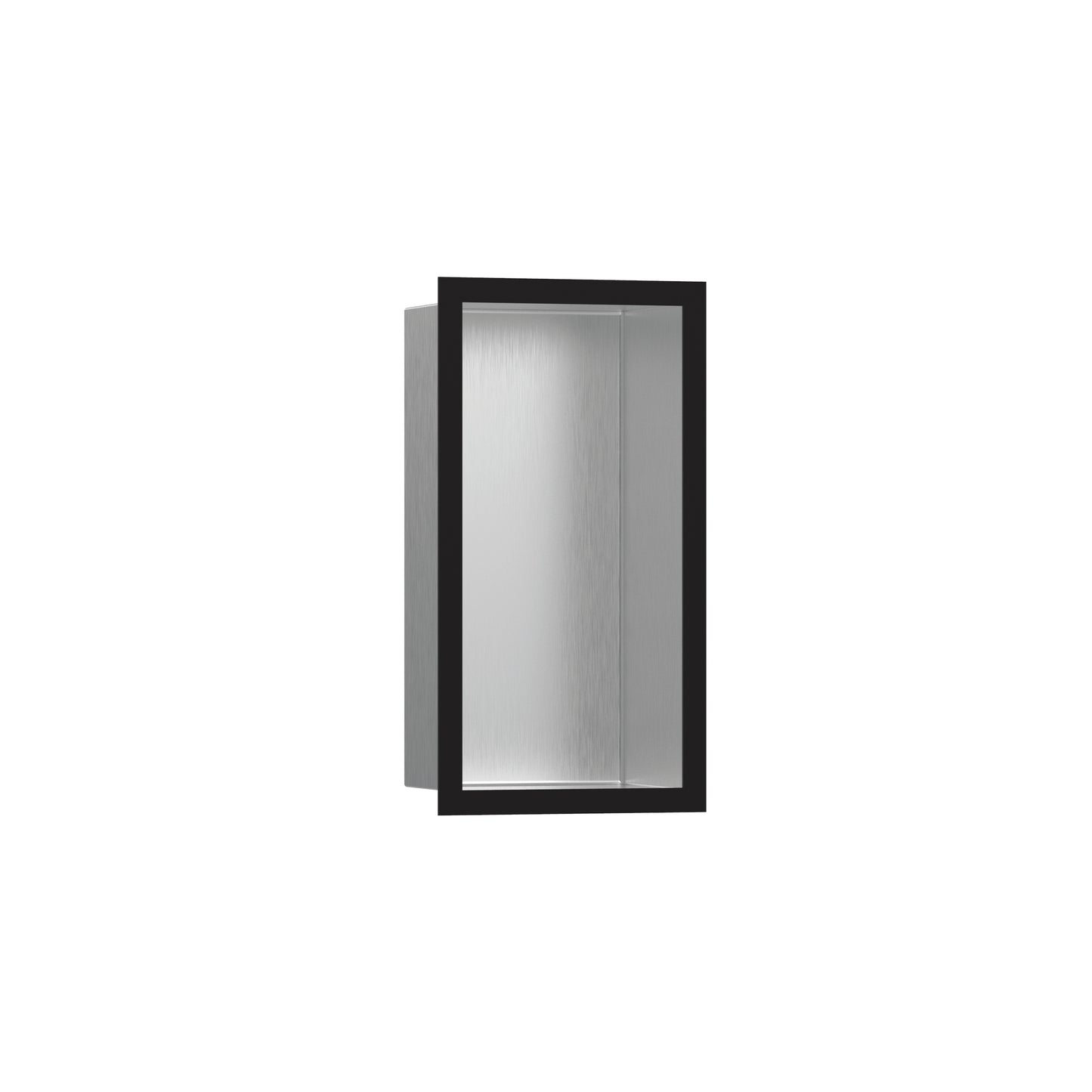hansgrohe XtraStoris Individual Wall Niche Brushed Stainless Steel with Design Frame 12"x 6"x 4"