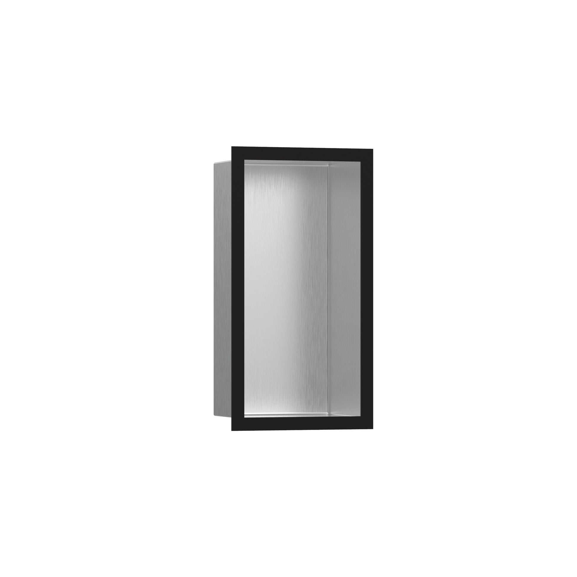hansgrohe XtraStoris Individual Wall Niche Brushed Stainless Steel with Design Frame 12"x 6"x 4"