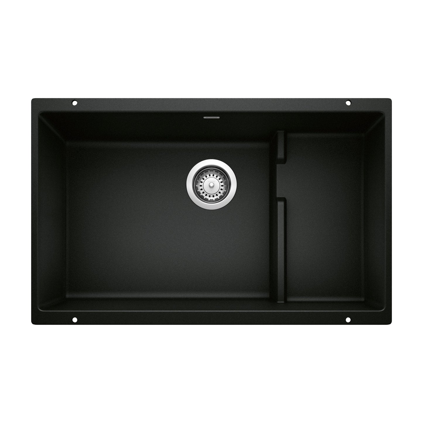 BLANCO 442934 Precis Cascade Super Single Kitchen Sink with Colander - Coal Black