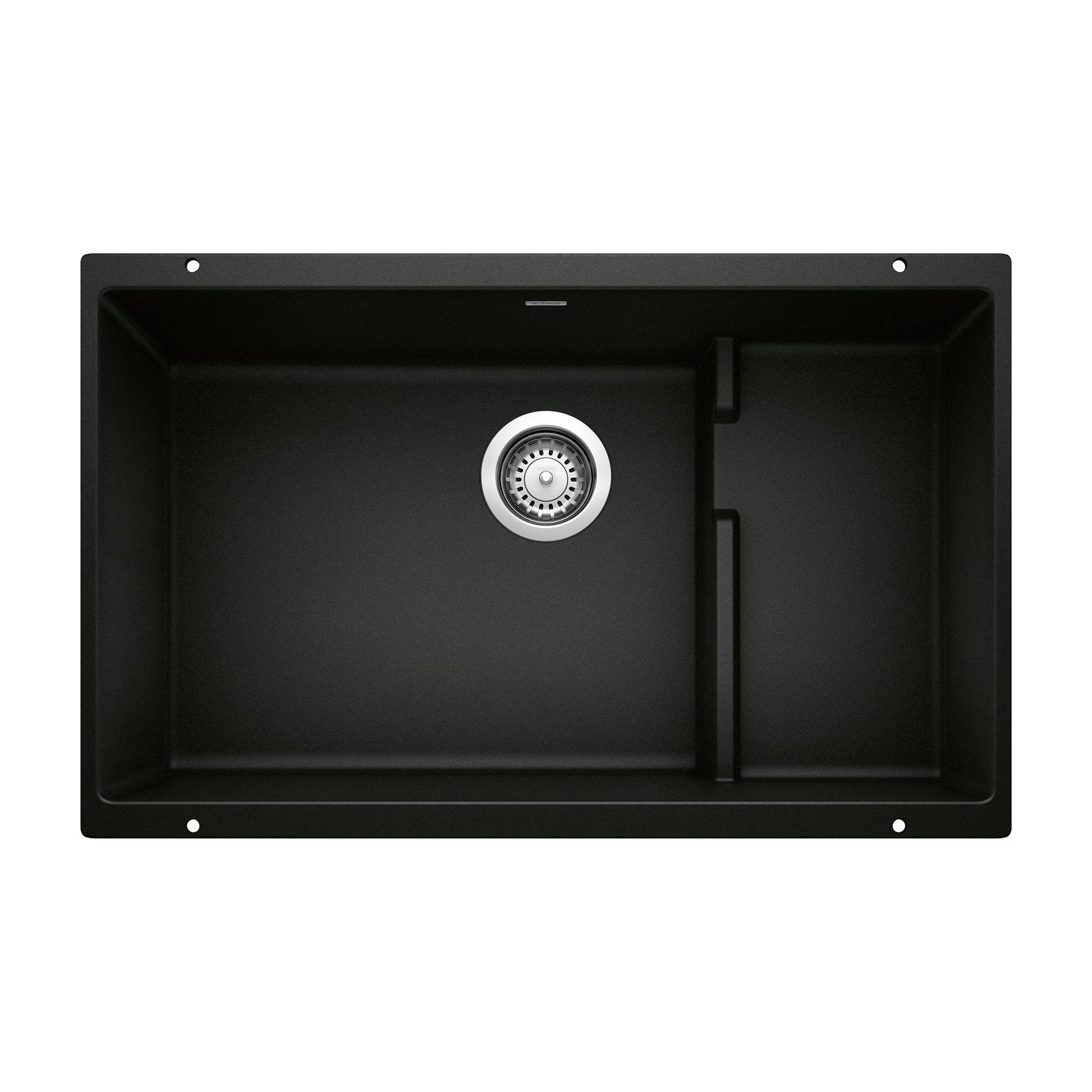 BLANCO 442934 Precis Cascade Super Single Kitchen Sink with Colander - Coal Black