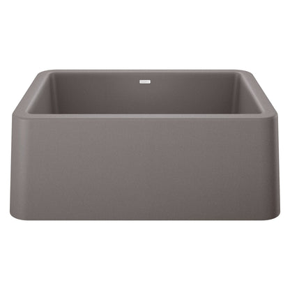 BLANCO 402314 Ikon 27" Apron Single Bowl Farmhouse Sink - Metallic Gray