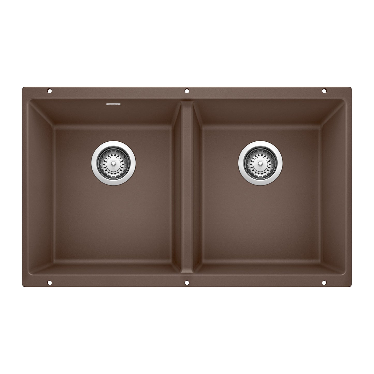 BLANCO 516323 Precis Equal Double Bowl Kitchen Sink - Café
