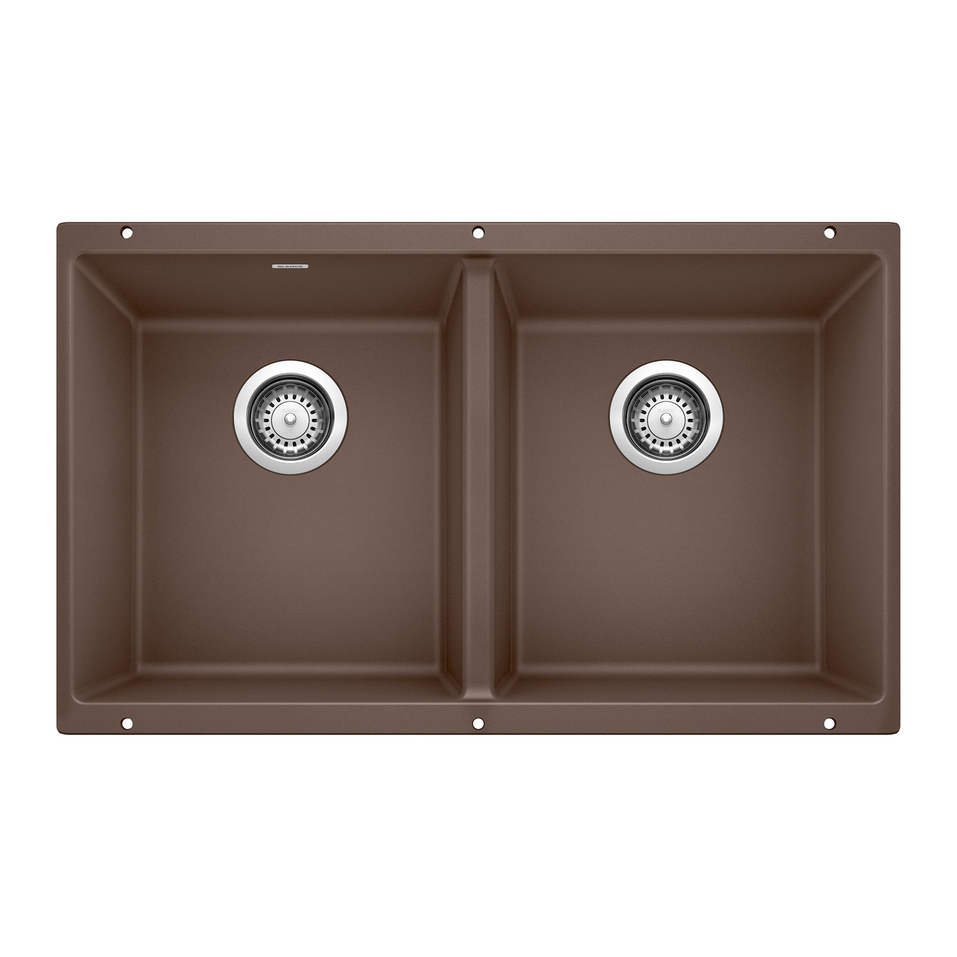 BLANCO 516323 Precis Equal Double Bowl Kitchen Sink - Café