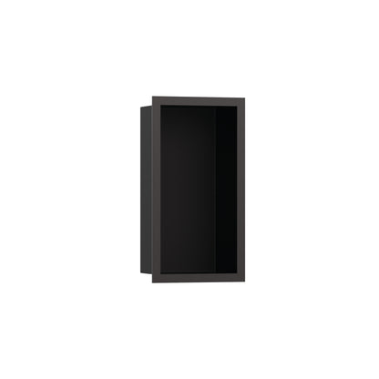 hansgrohe XtraStoris Individual Wall Niche Matte Black with Design Frame 12"x 6"x 4"
