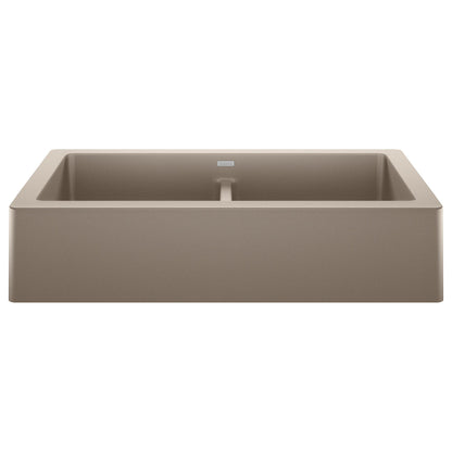 BLANCO 526553 Vintera 33" Equal Double Apron Farmhouse Sink - Truffle