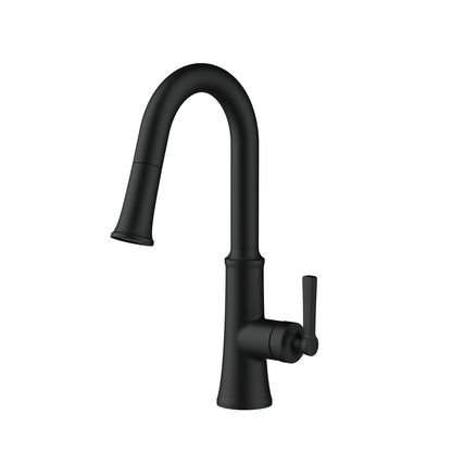 Gerber D150579 Northerly 1H Pull-Down Prep Faucet w/ Snapback 1.75gpm - Satin Black
