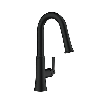 Gerber D150579 Northerly 1H Pull-Down Prep Faucet w/ Snapback 1.75gpm - Satin Black