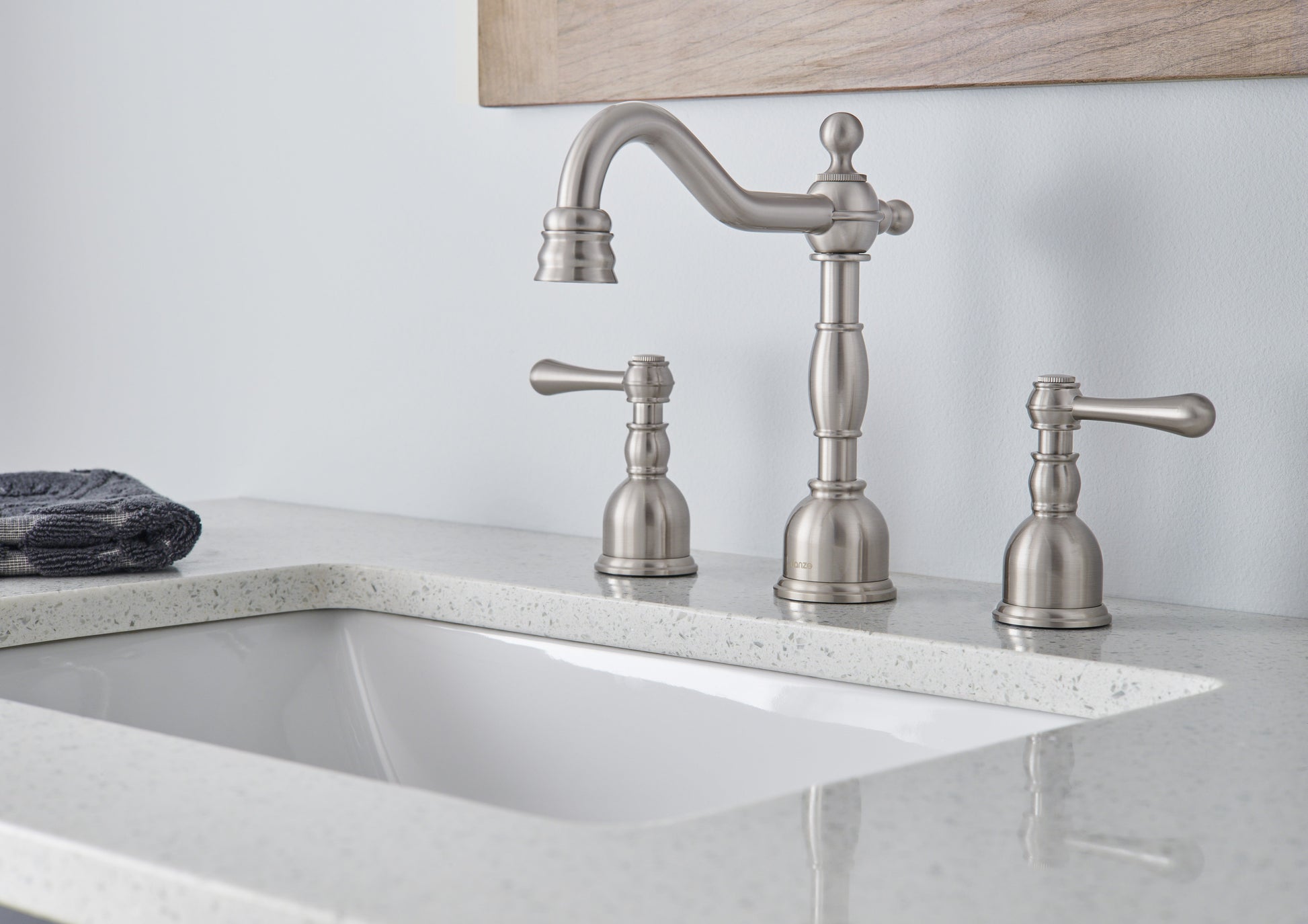 Gerber D303257 Opulence 2H Widespread Lavatory Faucet w/ Metal Touch Down Drain 1.2gpm Brushed Nickel - Brushed Nickel