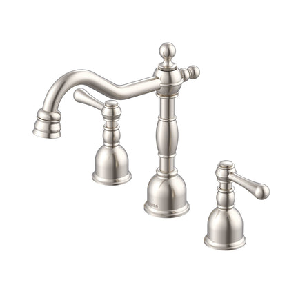 Gerber D303257 Opulence 2H Widespread Lavatory Faucet w/ Metal Touch Down Drain 1.2gpm Brushed Nickel - Brushed Nickel