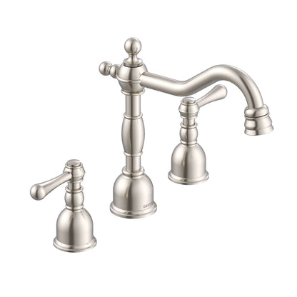 Gerber D303257 Opulence 2H Widespread Lavatory Faucet w/ Metal Touch Down Drain 1.2gpm Brushed Nickel - Brushed Nickel
