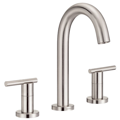 Gerber D303658 Parma Trim Line 2H Widespread Lavatory Faucet w/ Metal Touch Down Drain 1.2gpm - Brushed Nickel