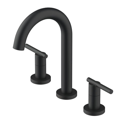 Gerber D303658 Parma Trim Line 2H Widespread Lavatory Faucet w/ Metal Touch Down Drain 1.2gpm - Satin Black