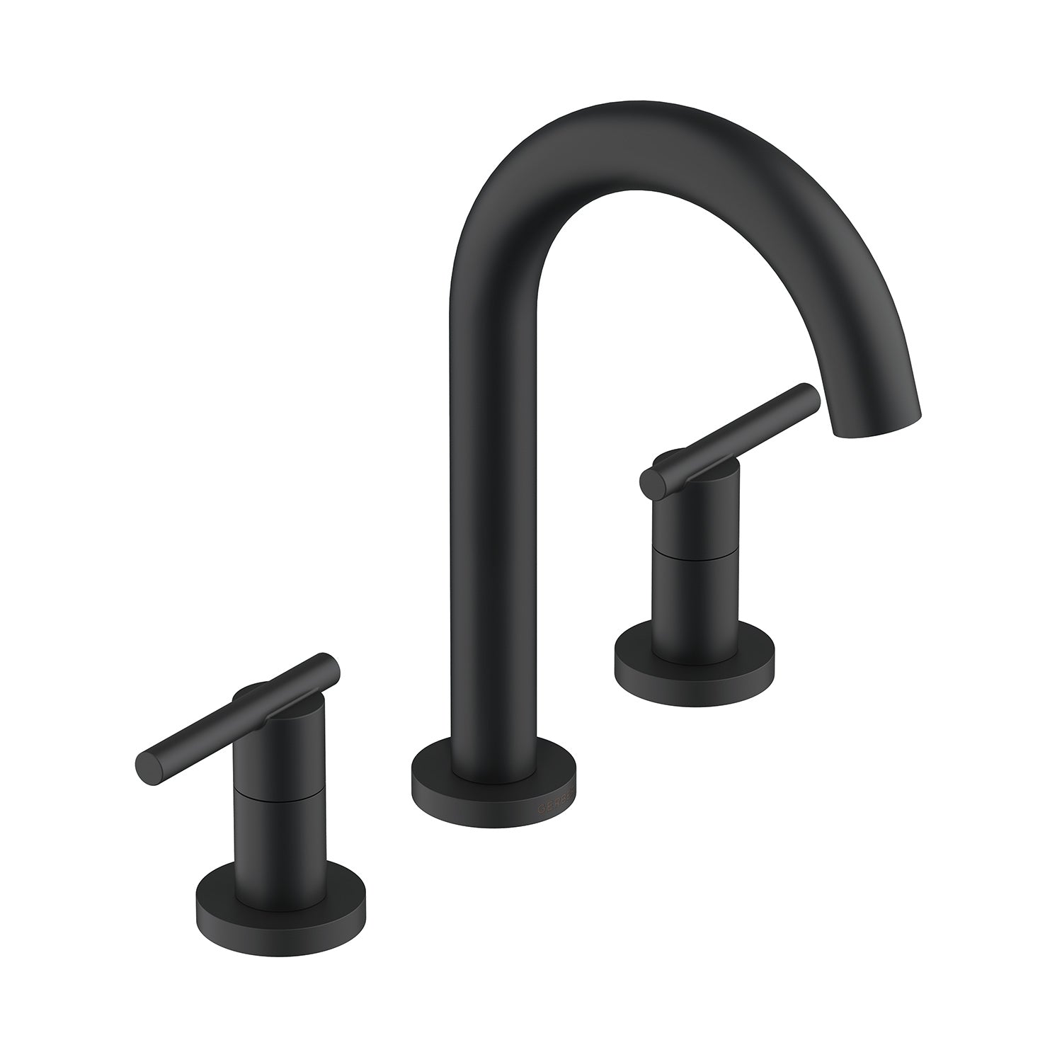 Gerber D303658 Parma Trim Line 2H Widespread Lavatory Faucet w/ Metal Touch Down Drain 1.2gpm - Satin Black