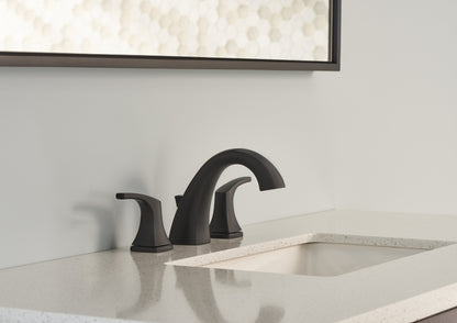 Gerber D304118 Vaughn 2H Widespread Faucet w/ Metal Pop-Up Drain 1.2gpm Satin Black - Satin Black