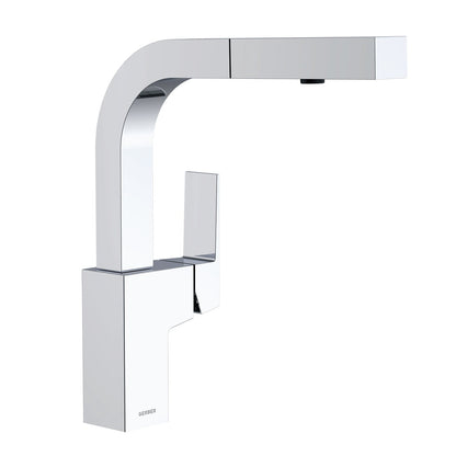 Gerber D404562 Mid-Town Trim Line 1H Pull-Out Kitchen Faucet w/ SnapBack Retraction 1.75gpm Chrome - Chrome