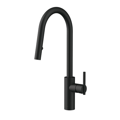 Gerber D454058 Parma Cafe Pull-Down Kitchen Faucet w/ SnapBack Retraction 1.75gpm - Satin Black