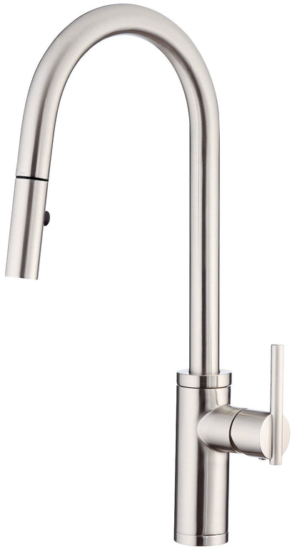 Gerber D454058 Parma Cafe Pull-Down Kitchen Faucet w/ SnapBack Retraction 1.75gpm - Stainless Steel