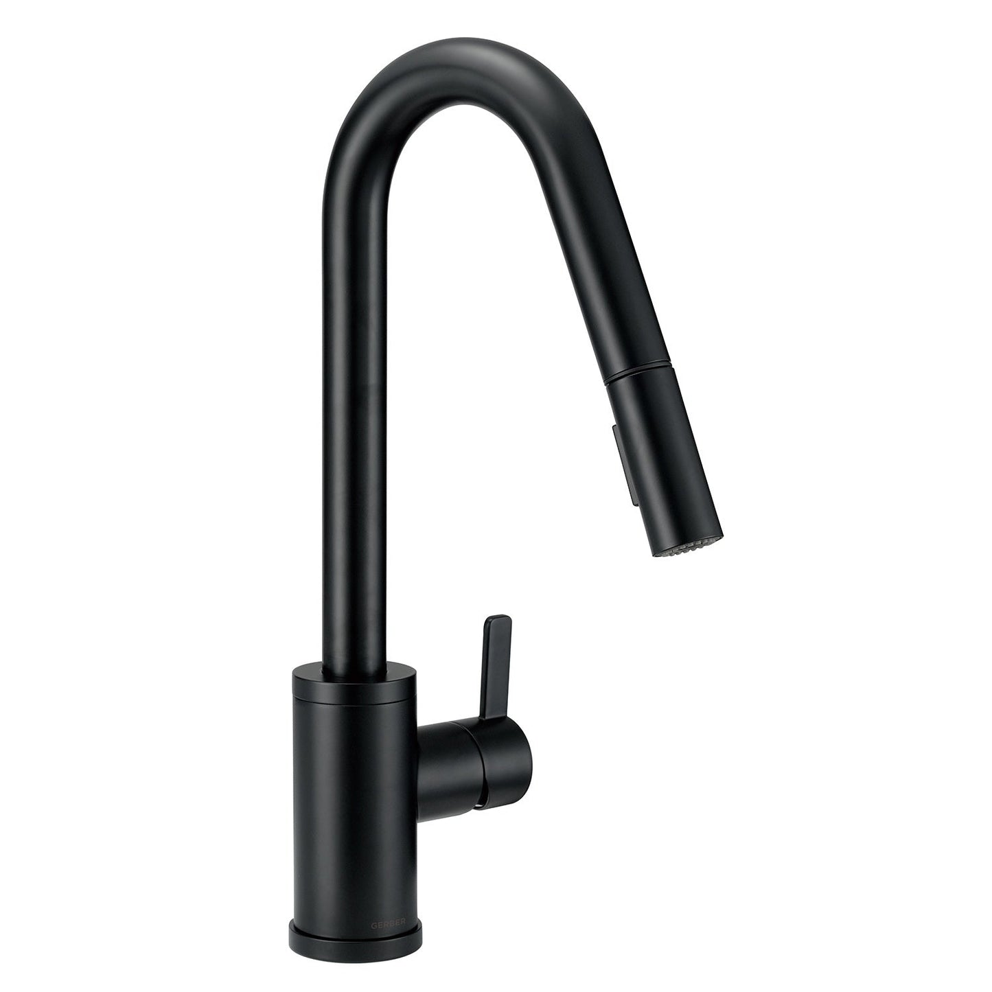 Gerber D457230 Amalfi 1H Pull-Down Kitchen Faucet w/SnapBack Retraction 1.75gpm - Satin Black