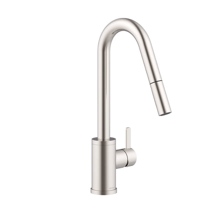 Gerber D457230 Amalfi 1H Pull-Down Kitchen Faucet w/SnapBack Retraction 1.75gpm - Stainless Steel