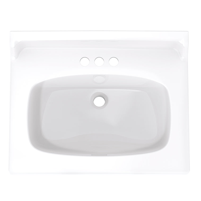 Gerber G0012244 Marquis Vanity Top 25"x19" 4"CC White - White