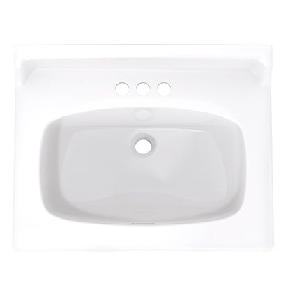 Gerber G0012244 Marquis Vanity Top 25"x19" 4"CC White - White