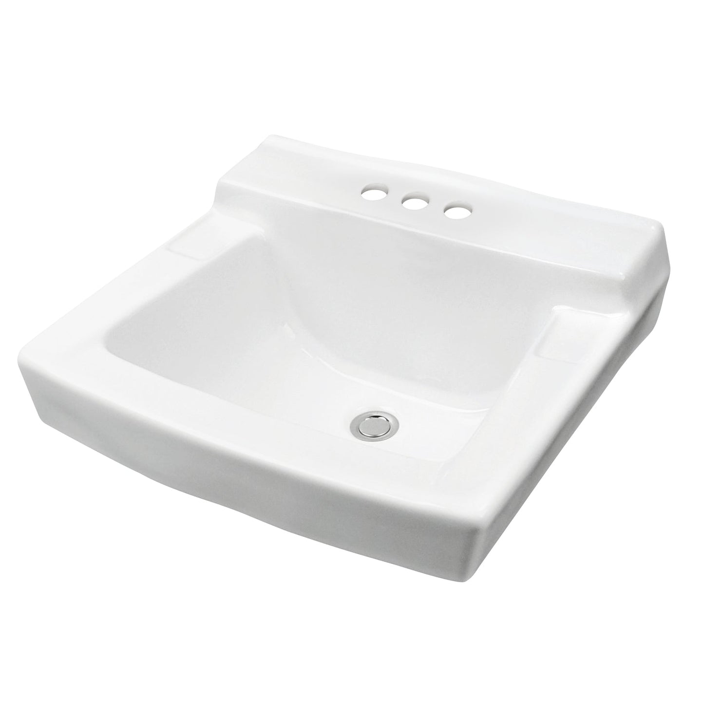 Gerber G0012384 Hayes Wall Hung Lav 20"x18" 4"CC White - White