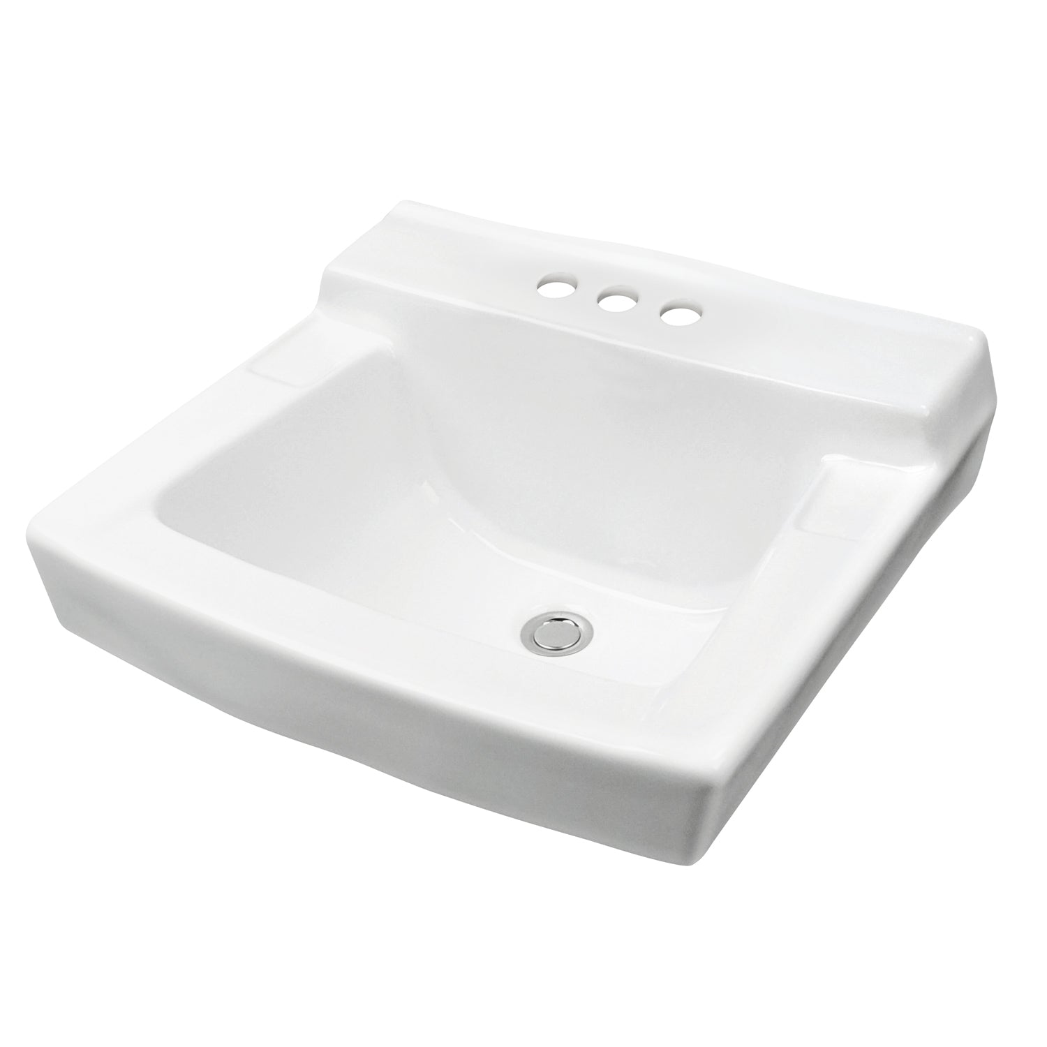 Gerber G0012384 Hayes Wall Hung Lav 20"x18" 4"CC White - White