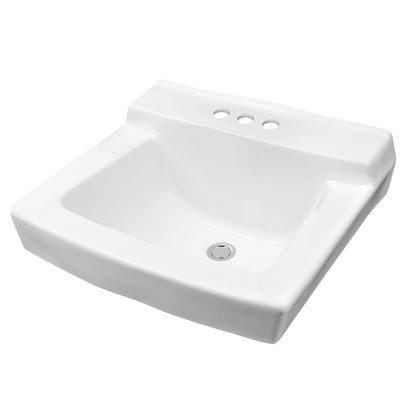 Gerber G0012384 Hayes Wall Hung Lav 20"x18" 4"CC White - White