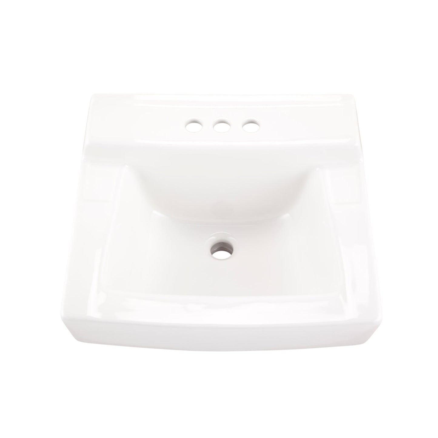 Gerber G0012384 Hayes Wall Hung Lav 20"x18" 4"CC White - White