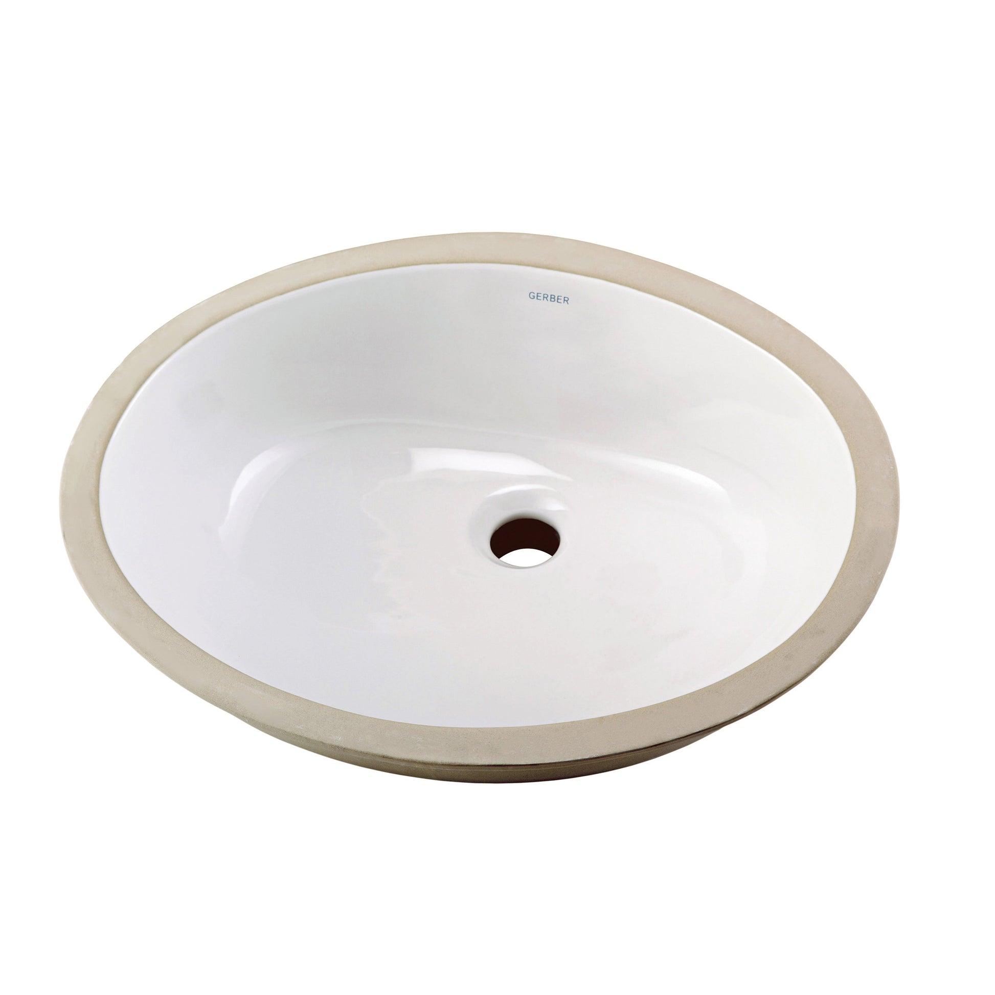 Gerber G0012770F Luxoval Petite Undercounter Lav with Front Overflow 18.25"X15" White - White