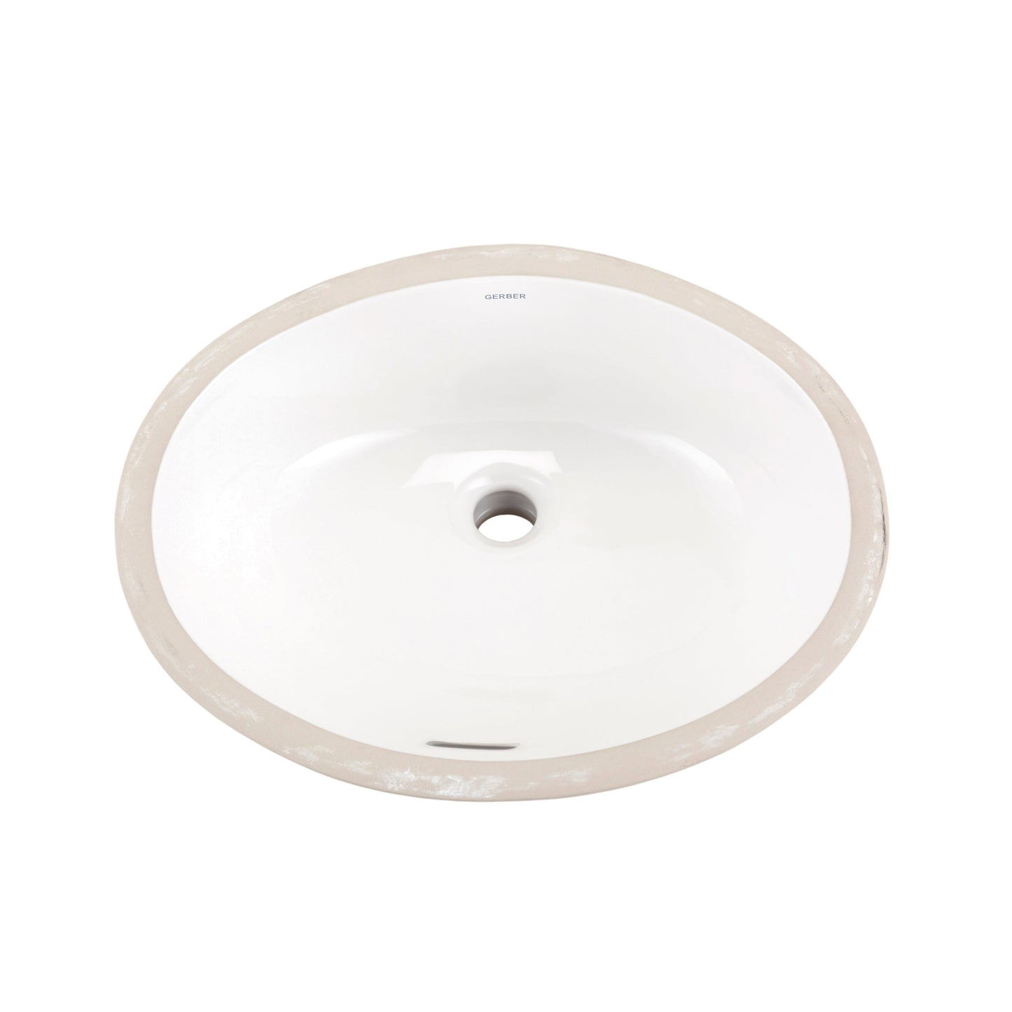 Gerber G0012770F Luxoval Petite Undercounter Lav with Front Overflow 18.25"X15" White - White