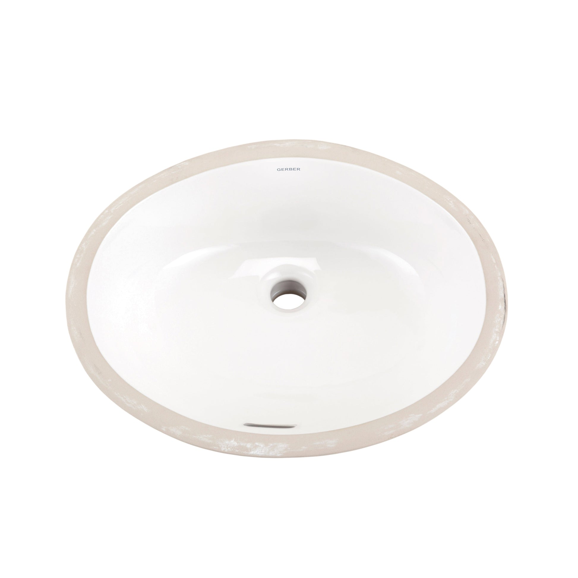 Gerber G0012770F Luxoval Petite Undercounter Lav with Front Overflow 18.25"X15" White - White