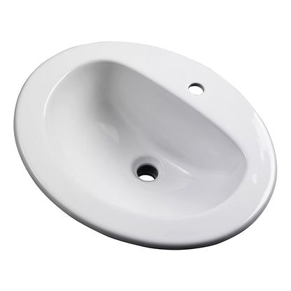 Gerber G0012831CH Maxwell S-Rim Lav 20"X17"Oval 1-Hole in Trapezoid Carton White - White