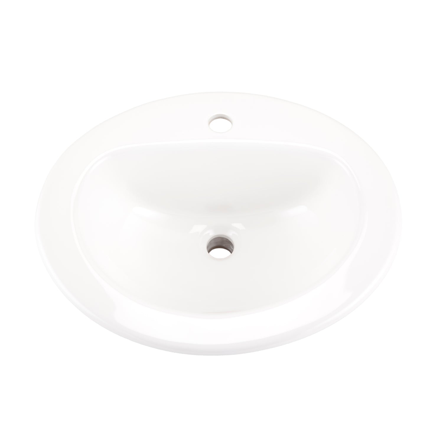 Gerber G0012831CH Maxwell S-Rim Lav 20"X17"Oval 1-Hole in Trapezoid Carton White - White