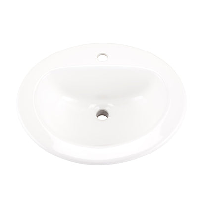 Gerber G0012831CH Maxwell S-Rim Lav 20"X17"Oval 1-Hole in Trapezoid Carton White - White