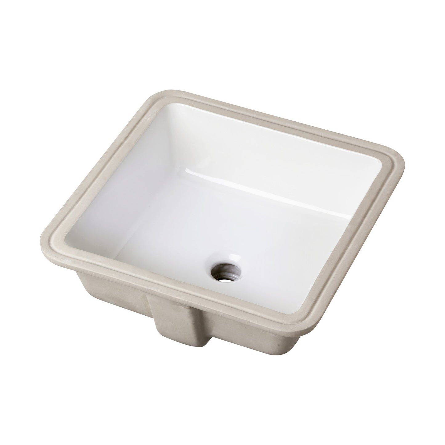 Gerber G0013710 Wicker Park Undercounter Lavatory 16" x 16" Square White - White
