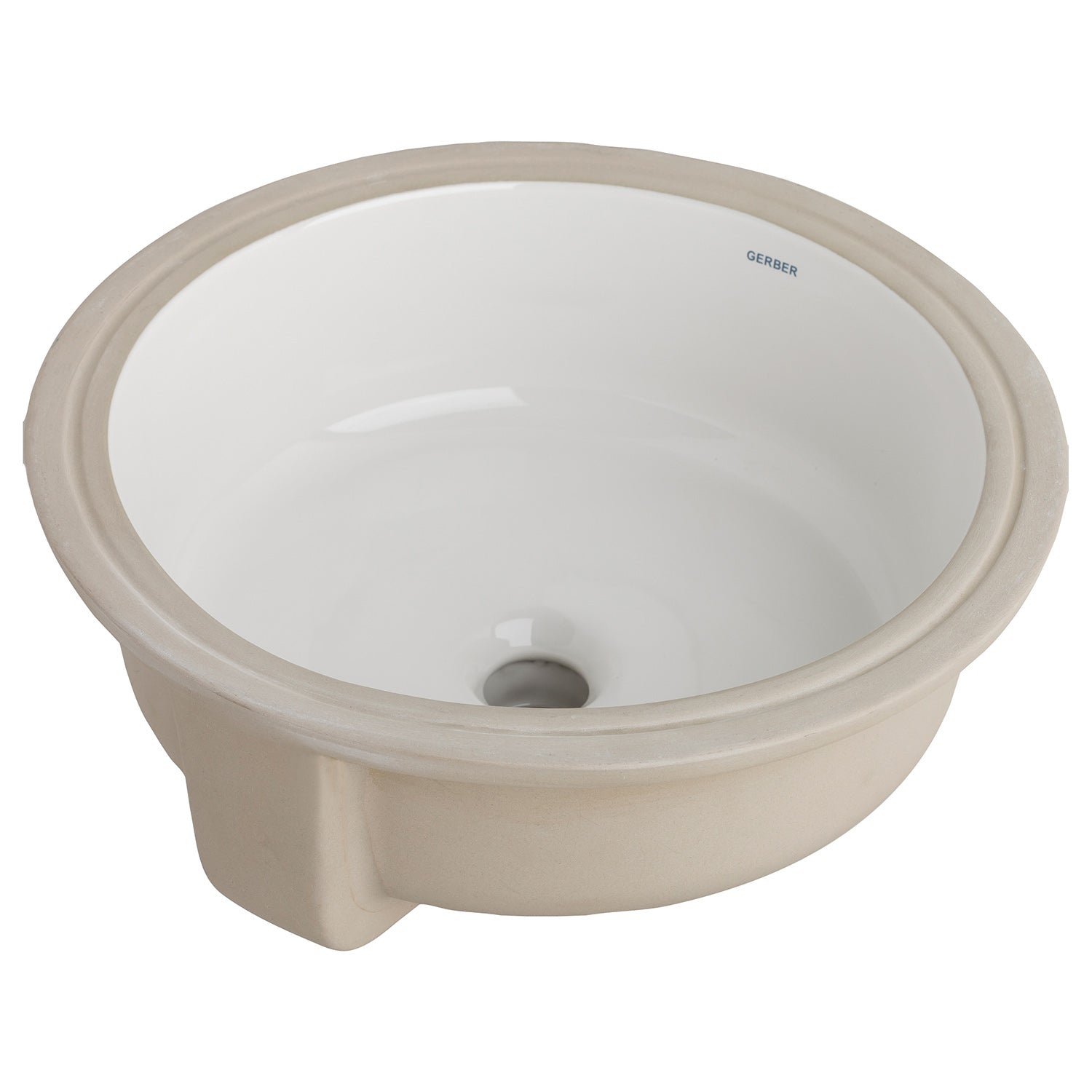 Gerber G0013740 Luxoval Undercounter 16" x 16" Round Lav White - White
