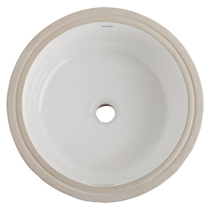 Gerber G0013740 Luxoval Undercounter 16" x 16" Round Lav White - White