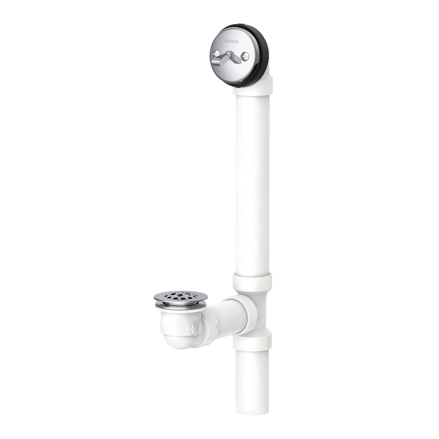 Gerber G0041572 Gerber Classics Schedule 40 PVC Trip Lever Drain for Standard Tub Chrome - Chrome