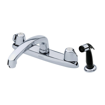 Gerber G0042216 Gerber Classics 2H Kitchen Faucet Deck Plate Mounted w/ Spray 1.75gpm Chrome - Chrome