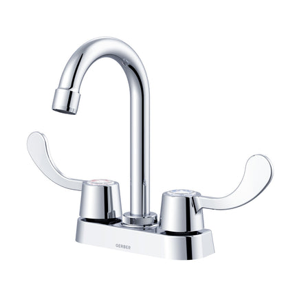 Gerber G004925166 Gerber Classics 2H Bar Faucet w/ Wristblade Handles 1.75gpm Chrome - Chrome
