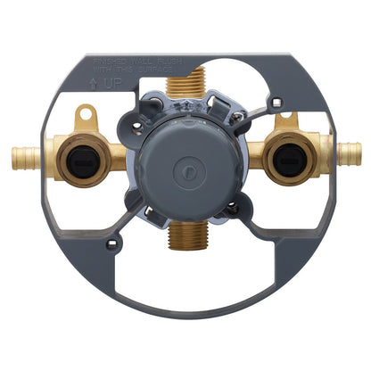 Gerber G00GS504S Treysta Tub & Shower Valve- Horizontal Inputs WITH Stops- Crimp Pex - Rough Brass