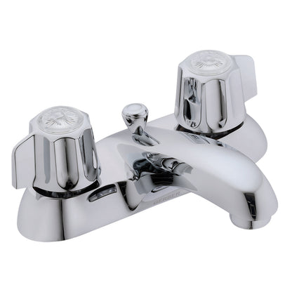 Gerber G0743431 Gerber Classics 2H Centerset Lavatory Faucet w/ Metal Fluted Handles & Metal Pop-Up Drain 1.2gpm Chrome - Chrome
